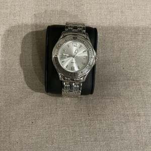 Silver Tone Quartz Men's Wrist Watch with Link Bracelet